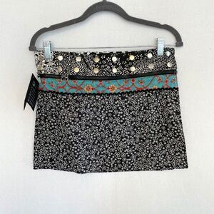 ZAND AMSTERDAM Reversible Snap Waistband Mini Skirt One Size Fits Most Flaw